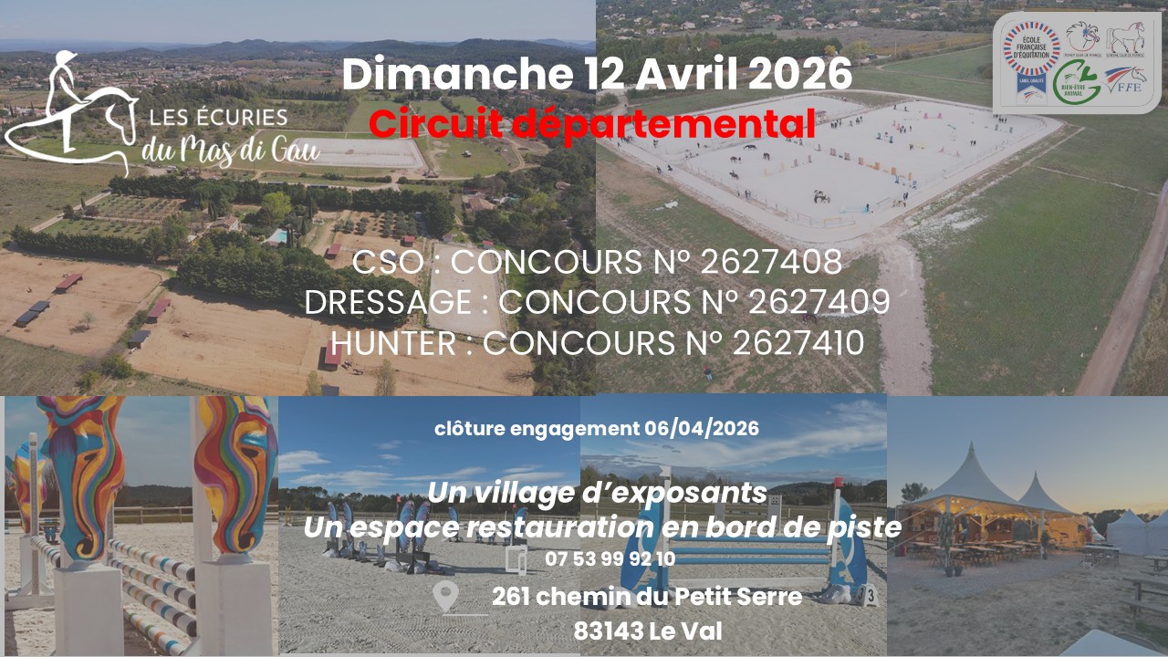 CSO hunter dressage dimanche 12 avril 2026